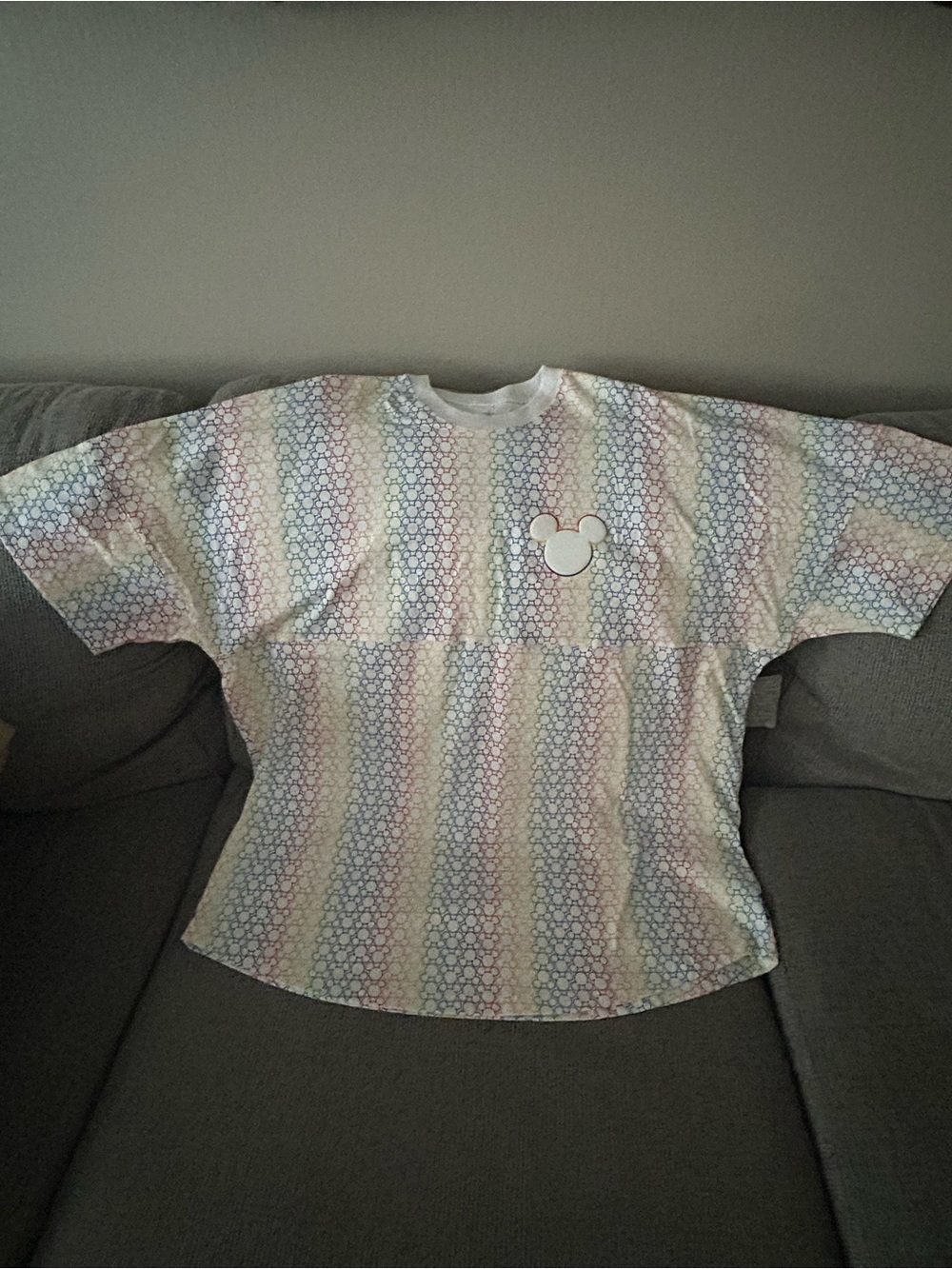 Disney Pastel Rainbow Mickey Short Sleeve Shirt #pride
